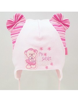 MY SWEET TEDDY BABY HAT PINK