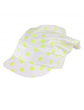 Summer cotton headscarf Yellow dots