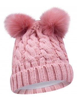 KNITTED BABY HAT PINK