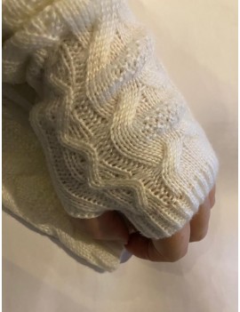 KNITTED  WARMERS CREAM