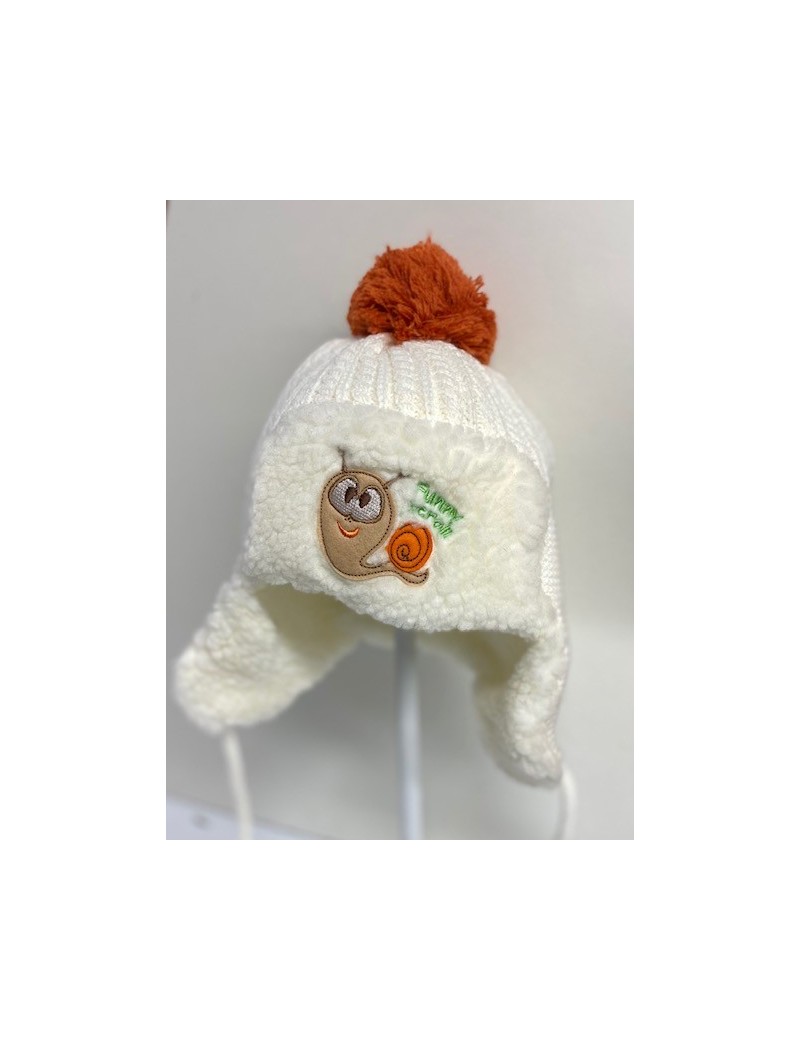 FUNNY SCROLL HAT AND SCARF SET CREAM