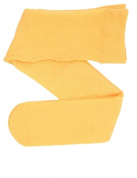 Yellow Girls plain Microfiber tights