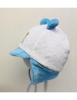 MR BEAR HAT WHITE-BLUE