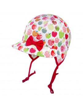UPF +30 BABY SUMMER HAT APPLES RED BOW