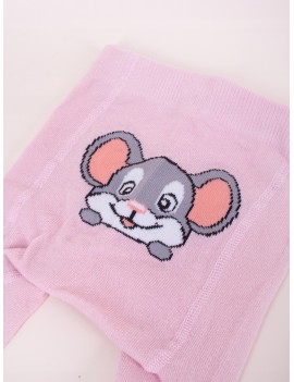 CRAWLING TIGHTS MOUSE PINK