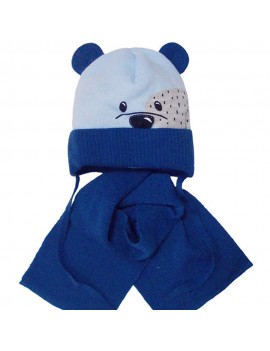 WINTER SET HAT AND SCARF BLUE
